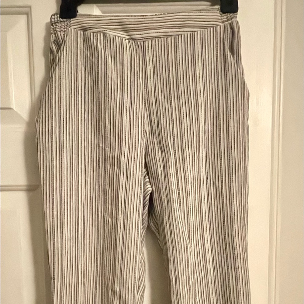 Sienna Sky size small striped linen pants with pockets